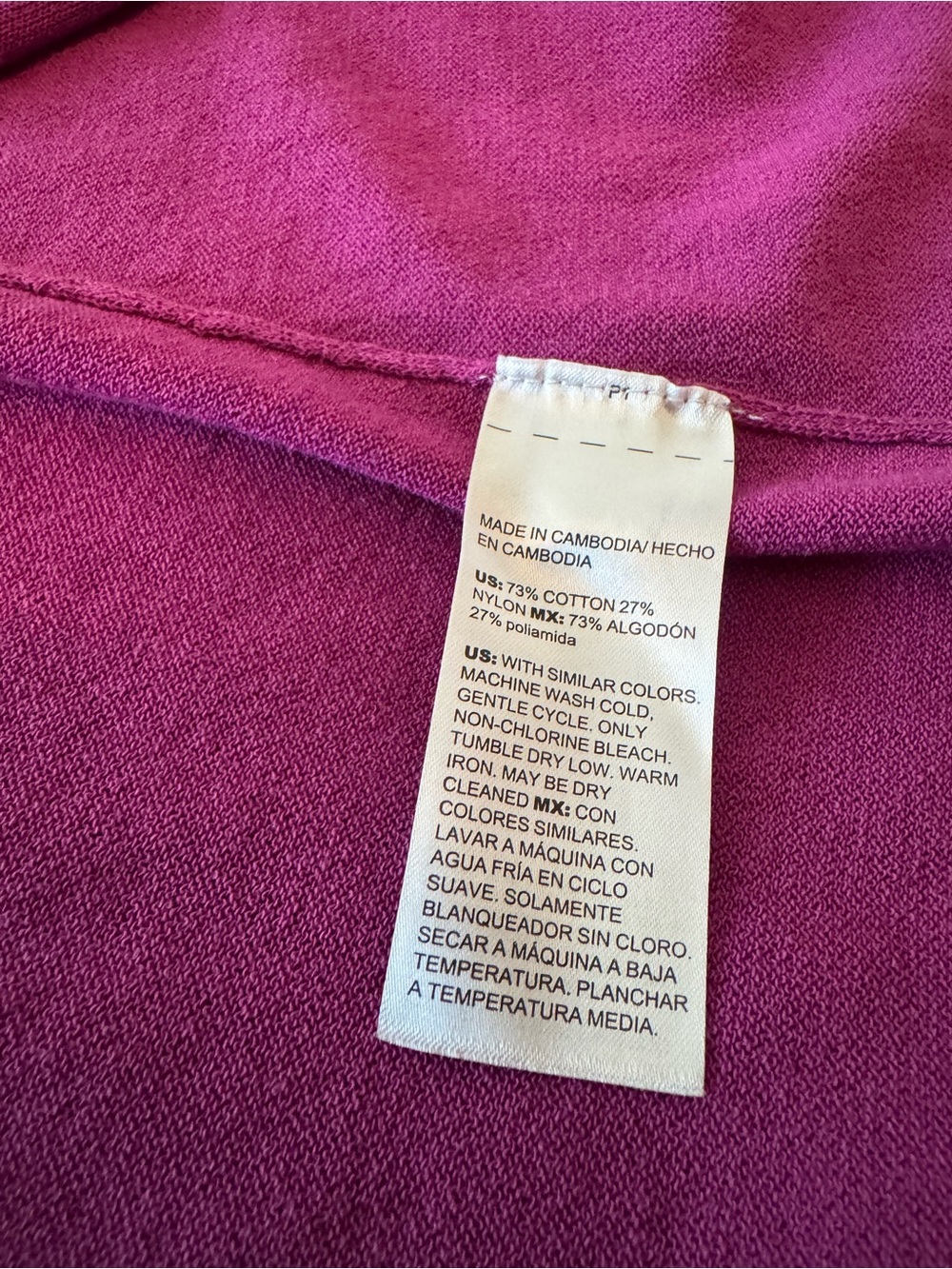 Chico’s (Size 3) open cardigan in magenta with a soft-textured knit. - Picture 8 of 8